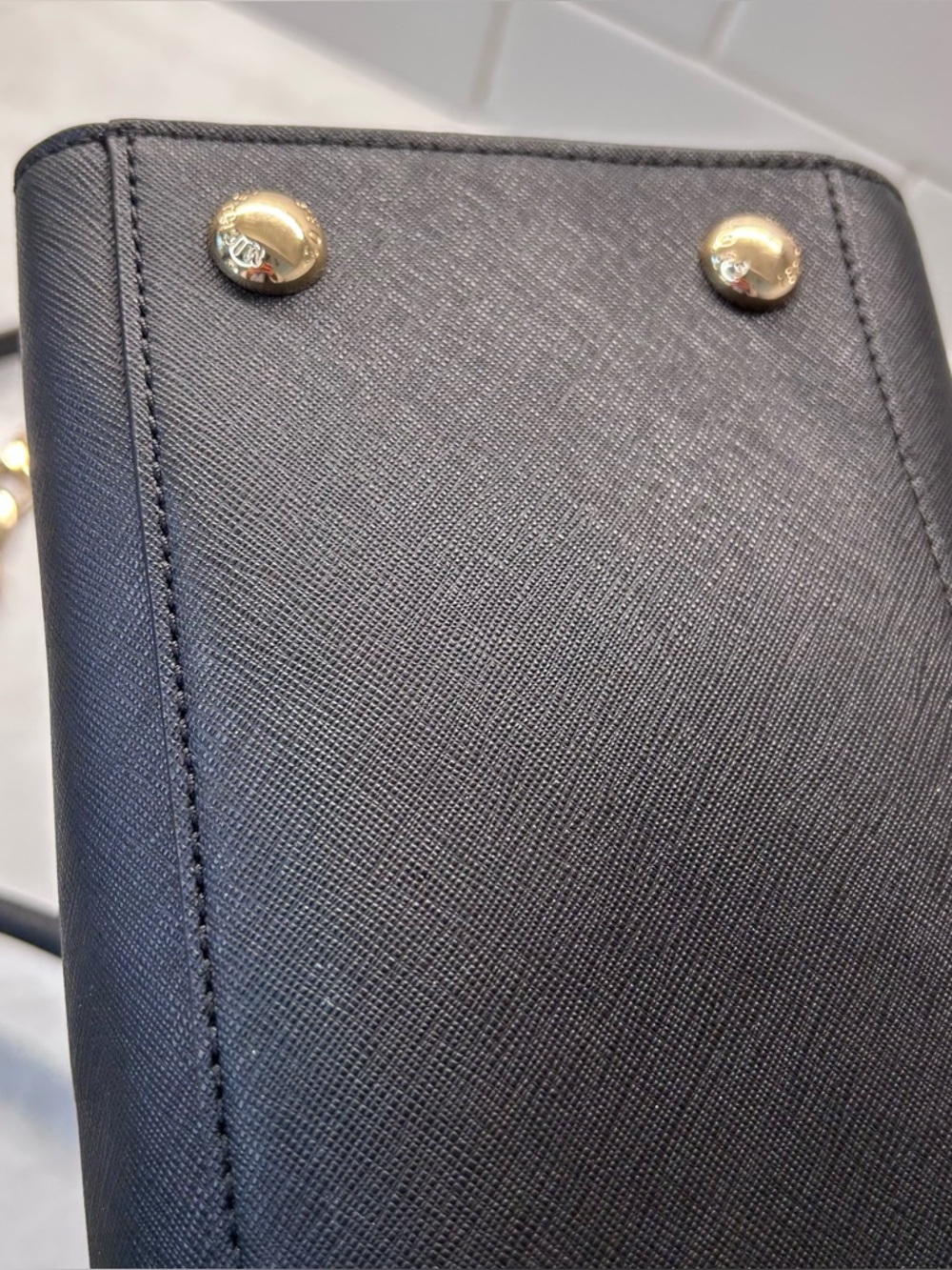 Michael Kors Hamilton Traveler Black Leather Top Zip MD Messenger tags attached - Picture 9 of 14